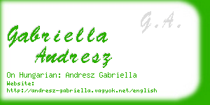 gabriella andresz business card